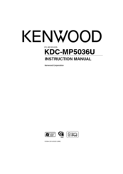 KENWOOD KDC-MP5036U Instruction Manual