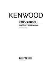 KENWOOD KDC-X8006U Instruction Manual