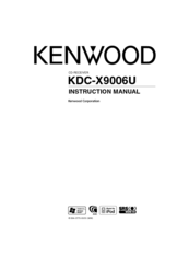 KENWOOD KDC-X9006U Instruction Manual