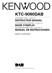 KENWOOD KTC-9090DAB Instruction Manual