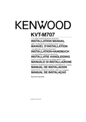KENWOOD KVT-M707 Installation Manual