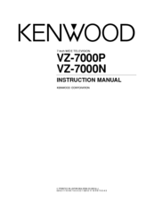 KENWOOD VZ-7000P Instruction Manual