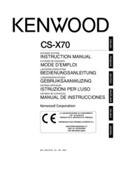 KENWOOD CS-X70 Instruction Manual