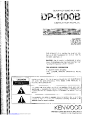 KENWOOD DP-1100B Instruction Manual