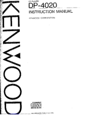 KENWOOD DP-4020 Instruction Manual