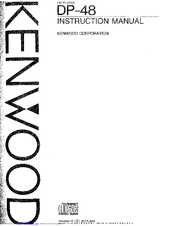 KENWOOD DP-48 Instruction Manual