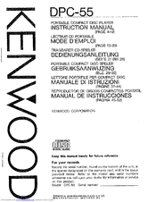 KENWOOD DPC-55 Instruction Manual