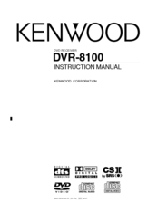 KENWOOD DVR-8100 Instruction Manual