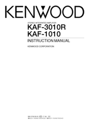 KENWOOD KAF-1010 Instruction Manual