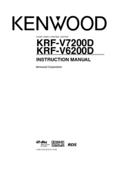 KENWOOD KRF-V6200D Instruction Manual
