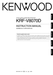 KENWOOD KRF-V8070D Instruction Manual