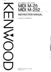KENWOOD MIDI M-252 Instruction Manual