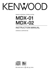 KENWOOD MDX-01 Instruction Manual