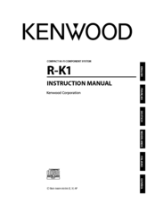 KENWOOD R-K1 Instruction Manual
