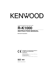 KENWOOD R-K1000 Instruction Manual