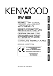 KENWOOD SW-508 Instruction Manual