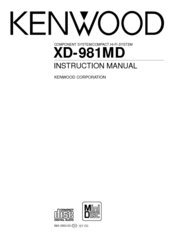 KENWOOD XD-981MD Instruction Manual