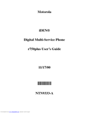Motorola iDEN r750plus User Manual