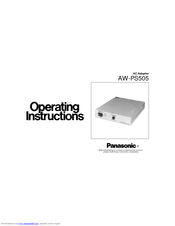 Panasonic AW-PS505 Operating Instructions Manual