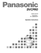 Panasonic AJ-CA900 Operation Instructions Manual