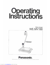 Panasonic WE-MV180 Operating Instructions Manual