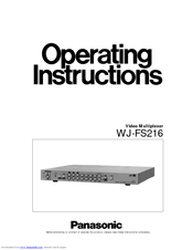 Panasonic WJFS216 - SWITCHER Operating Instructions Manual
