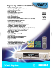 Philips CDR951/00C Specifications