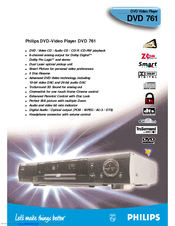 Philips DVD761 Specifications