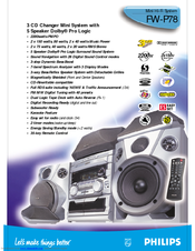 Philips FW-P78/21 Specifications