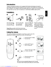 Philips 21PT1663/58R Installation Instructions Manual