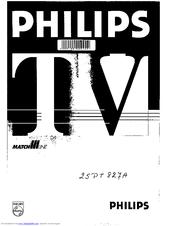 Philips 25PT827A/12 Manual