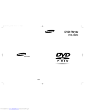 Samsung DVD-HD850B Manual