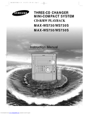Samsung MAX-WS730S Instruction Manual