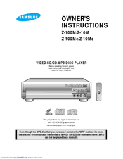 Samsung Z-100Me Owner's Instructions Manual