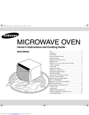 Samsung MR89-S Owner's Instructions Manual