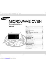 Samsung MW107W Owner's Instructions Manual
