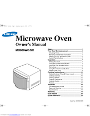 Samsung MD800WC Owner's Manual