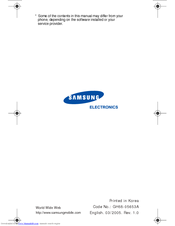 Samsung SGH-D488 Manual