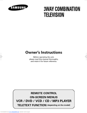 Samsung UW28J10VD Owner's Instructions Manual