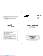 Samsung LE15S51BP Owner's Instructions Manual
