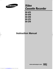Samsung SV-270 Instruction Manual