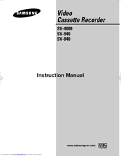 Samsung SV-4000 Instruction Manual