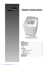 Samsung WS7500A2 Owner's Instructions Manual