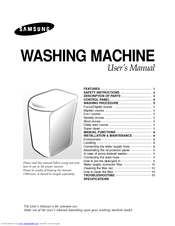 Samsung WA11R3 User Manual