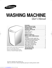 Samsung WA12H2 User Manual