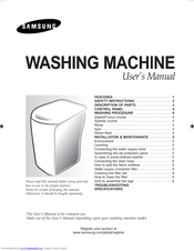 Samsung WA78K1 User Manual