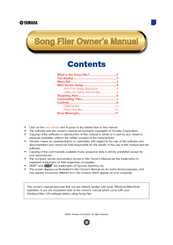 Yamaha Song Filer Manual