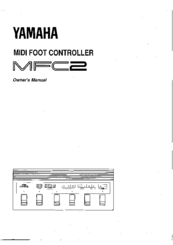 Yamaha MFC2 Owner's Manual