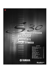 Yamaha S-30 Data List