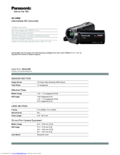 Panasonic HC-V500K Specification